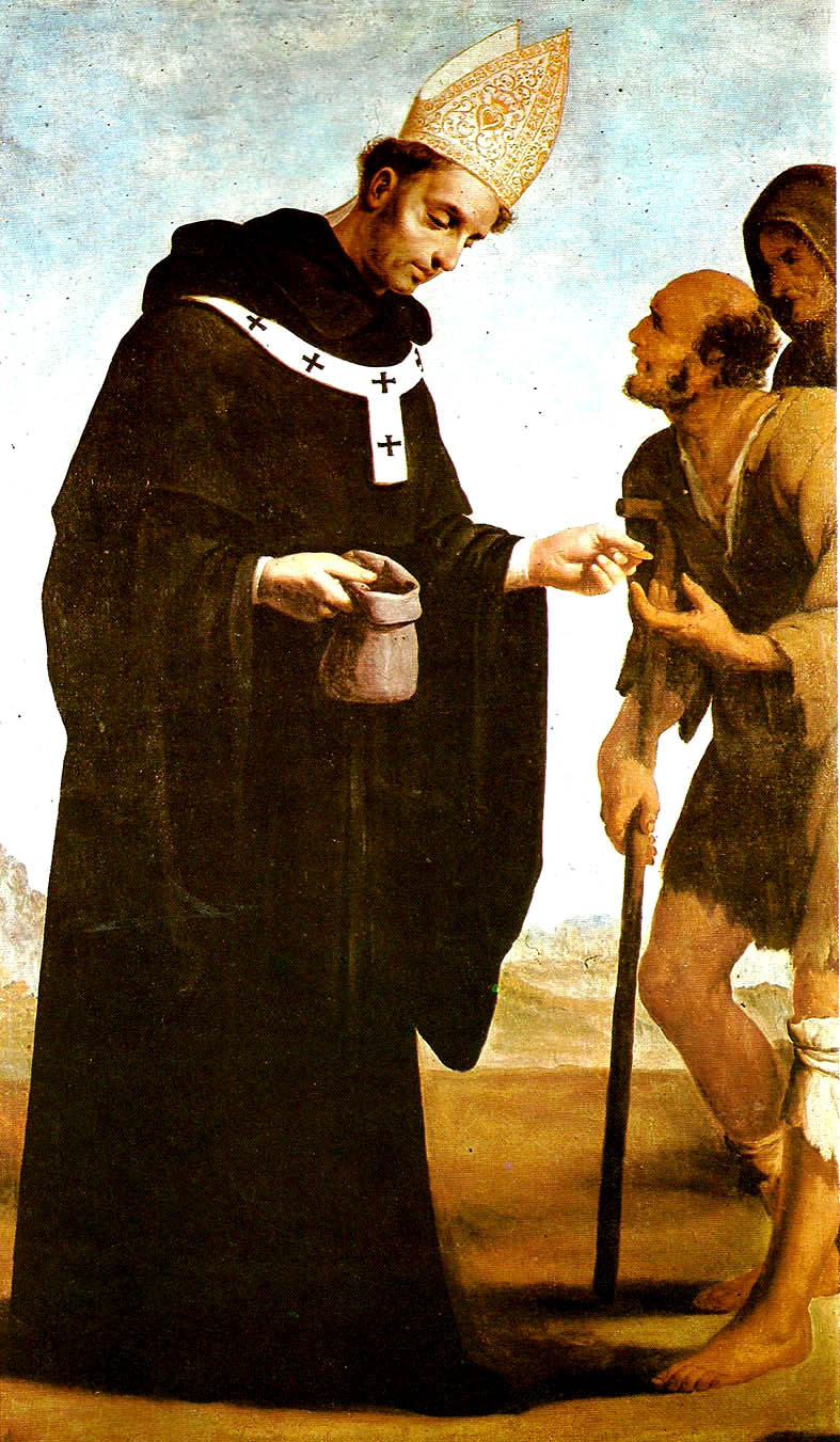 st. toma,s de villanueva helping a cripple